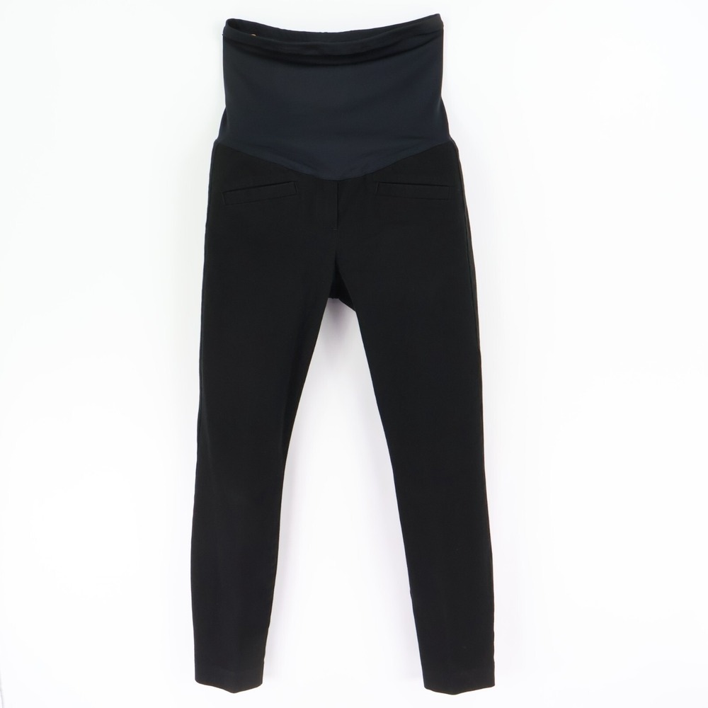 Gap Bi-Stretch Ultra‎ Skinny Maternity Pants Womens 4 Black Cotton Blend Pockets